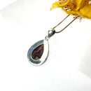 Fire Agate Pendant in Silver- Premium Collection ( Psychic Protection)