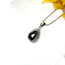 Fire Agate Pendant in Silver- Premium Collection ( Psychic Protection)