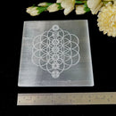 Selenite Square  Charging Plate (4inch)