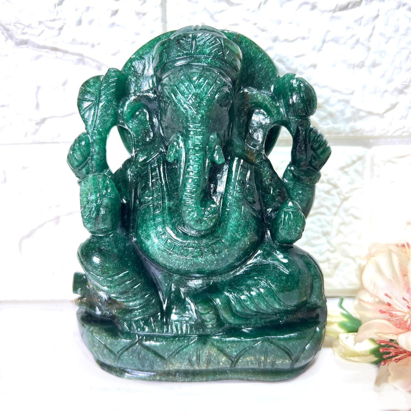 Large Ganeshas in Green Aventurine (Abundance)