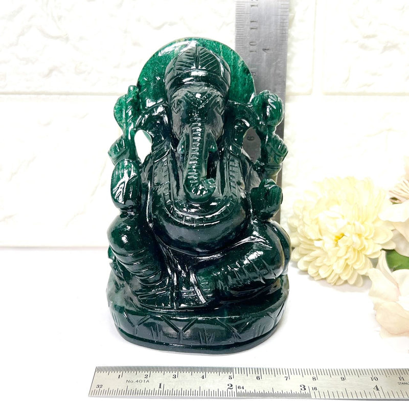 Large Ganeshas in Green Aventurine (Abundance)