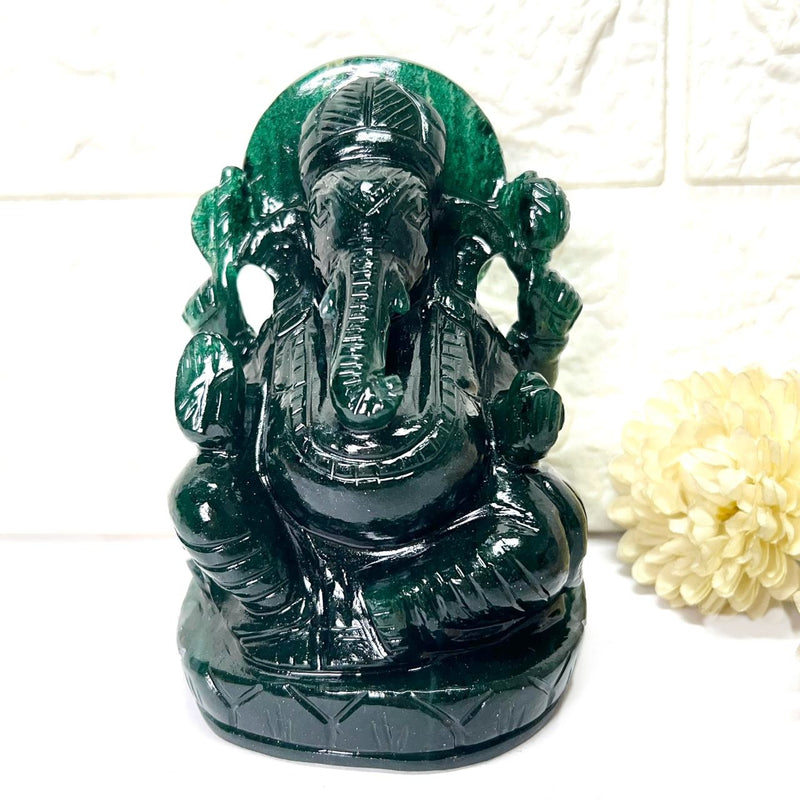 Large Ganeshas in Green Aventurine (Abundance)