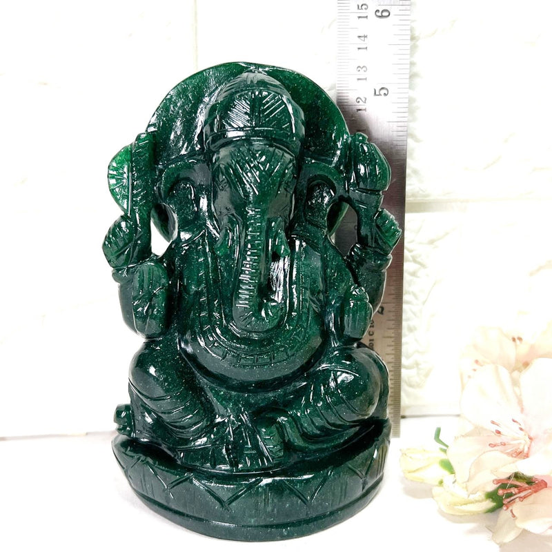 Large Ganeshas in Green Aventurine (Abundance)