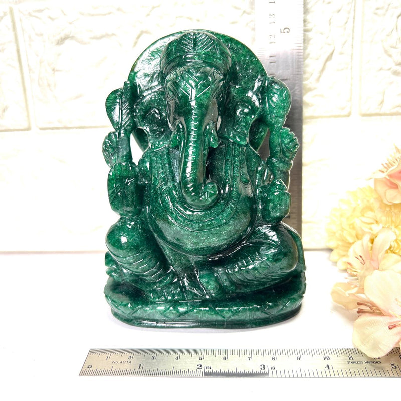 Large Ganeshas in Green Aventurine (Abundance)