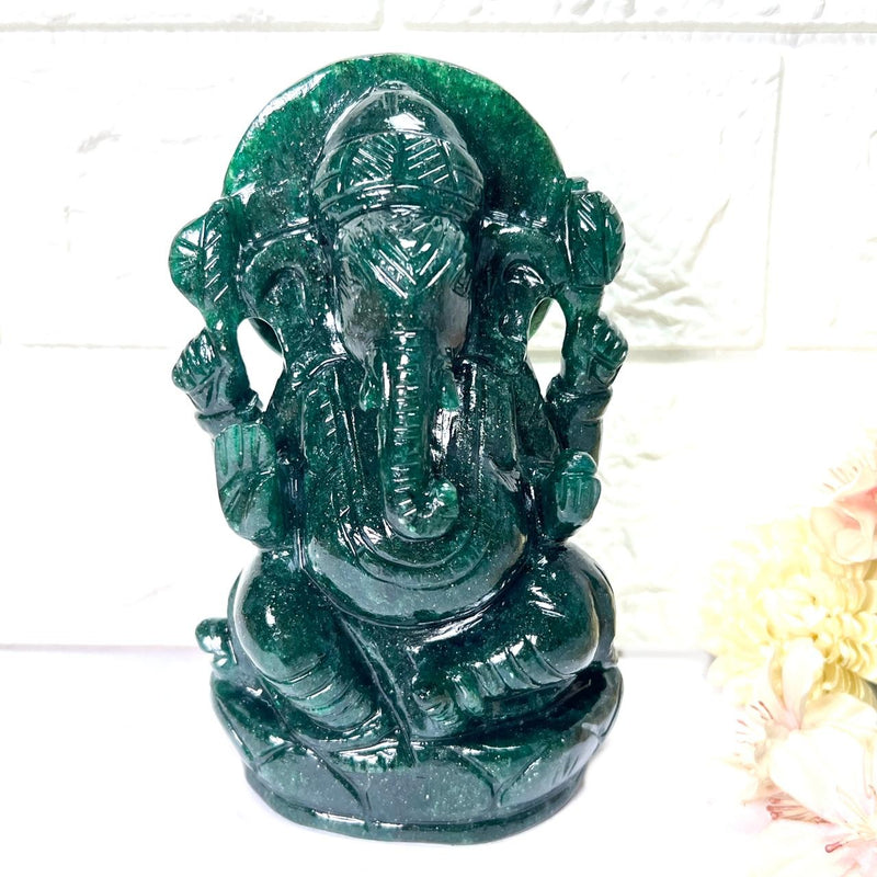 Large Ganeshas in Green Aventurine (Abundance)