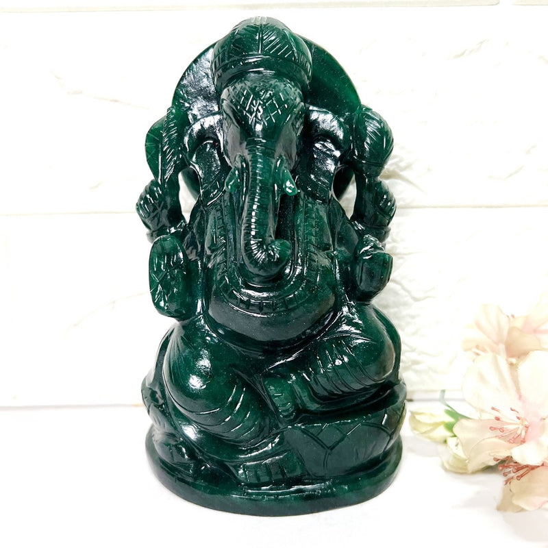 Large Ganeshas in Green Aventurine (Abundance)