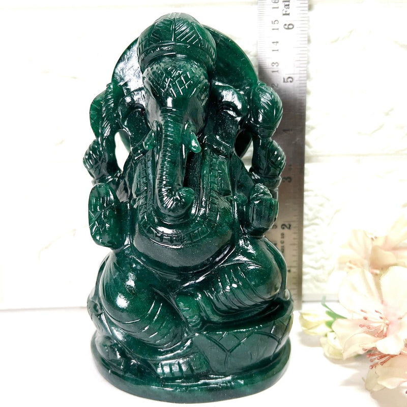 Large Ganeshas in Green Aventurine (Abundance)