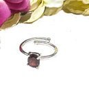 Garnet Adjustable Rings in Silver