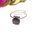 Garnet Adjustable Rings in Silver