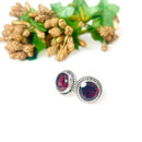 Garnet Earrings in Silver