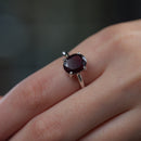 Garnet Adjustable Rings in Silver