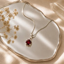 Garnet Small Pendants in Silver (Vitality & Joy)