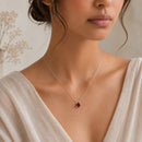 Garnet Small Pendants in Silver (Vitality & Joy)
