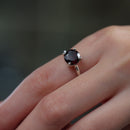 Garnet Adjustable Rings in Silver