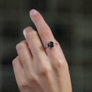 Garnet Adjustable Rings in Silver