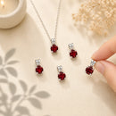 Garnet silver pendant by Talk to Crystals featuring natural healing gemstone jewellery for passion, vitality, confidence, grounding, commitment, motivation, and Root Chakra healing in India