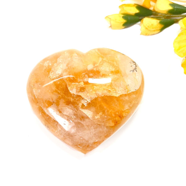 Golden Healer/Hematoid Quartz Heart
