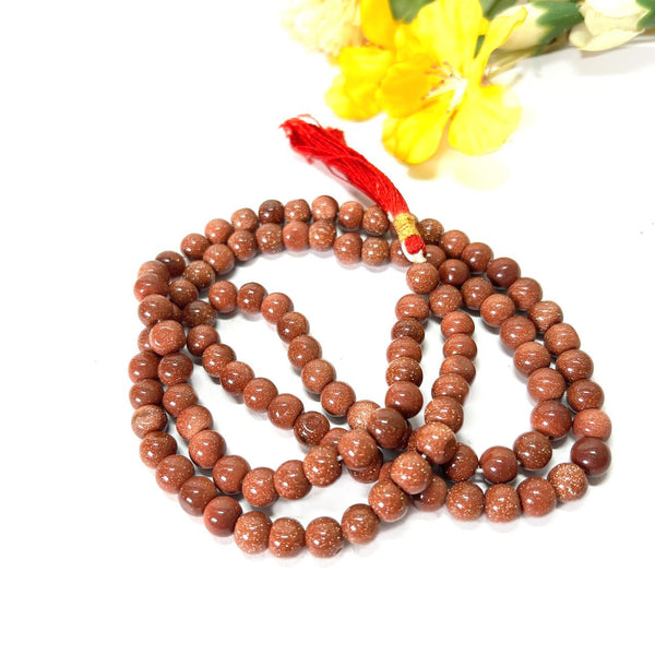 Goldstone Mala/Necklace (Achieve goals)