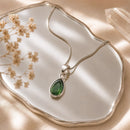 Green Aventurine Small Pendants in Silver (Luck & Abundance)