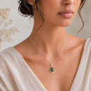 Green Aventurine Small Pendants in Silver (Luck & Abundance)