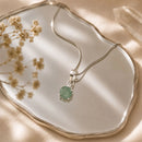 Green Aventurine Small Pendants in Silver (Luck & Abundance)
