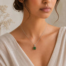 Green Aventurine Small Pendants in Silver (Luck & Abundance)