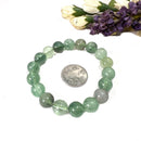 Green Fluorite Round Bead Bracelet