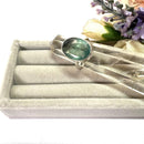 Fluorite Adjustable Rings in Silver