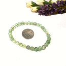 Green Fluorite Round Bead Bracelet
