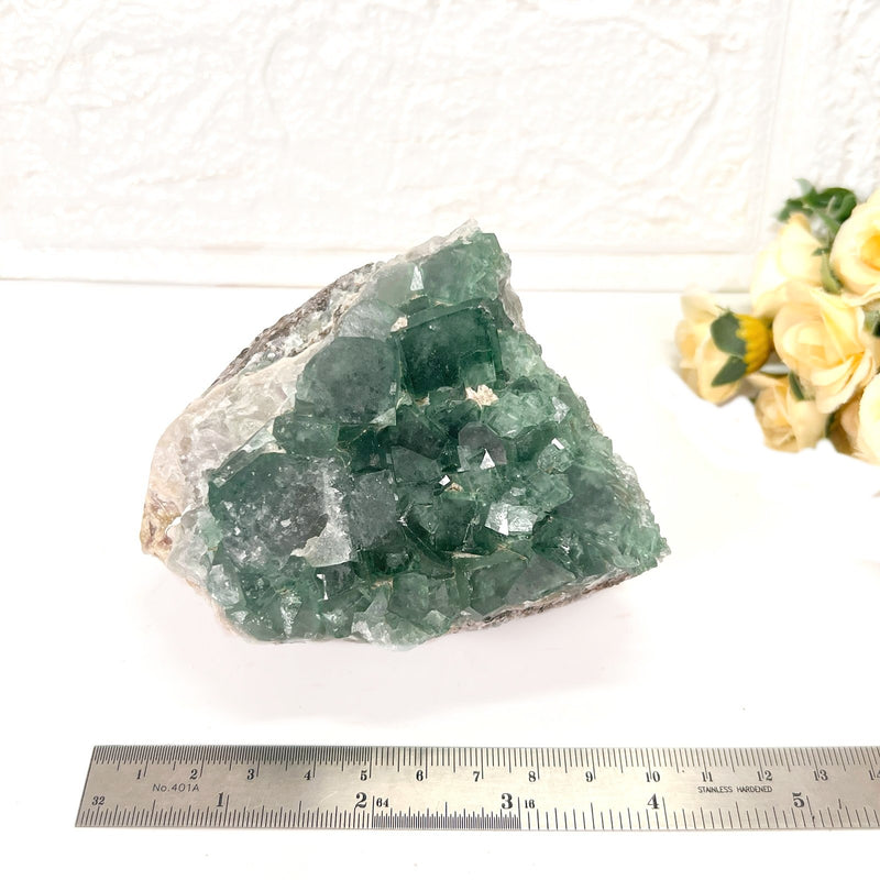 Green Fluorite Clusters on Chalcedony(Focus & Decision Making)