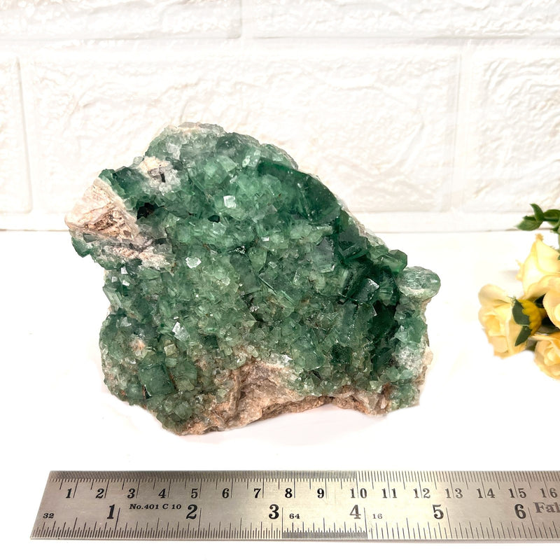 Green Fluorite Clusters on Chalcedony(Focus & Decision Making)