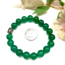 Green Onyx  Round Bead Bracelet (Attract wealth)