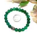 Green Onyx  Round Bead Bracelet (Attract wealth)