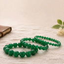 Green Onyx  Round Bead Bracelet (Attract wealth)