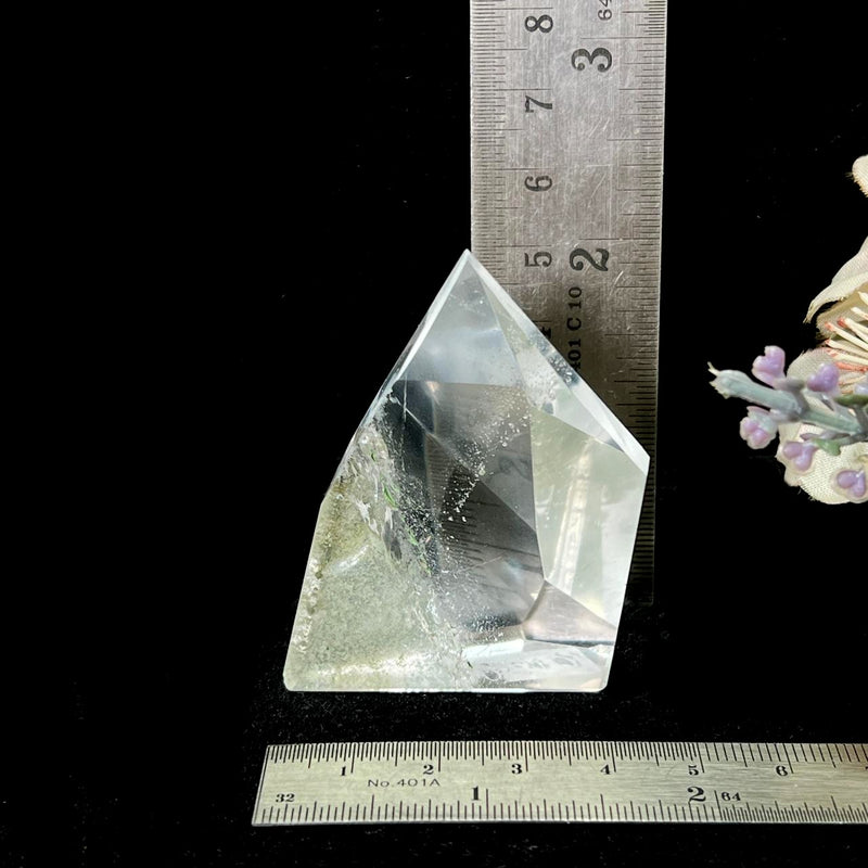 Green Phantom Quartz Free Form with Chlorite