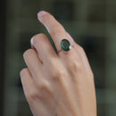 Light Green Aventurine Adjustable Ring in Silver (Luck and Opportunities)