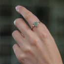 Light Green Aventurine Adjustable Ring in Silver (Luck and Opportunities)