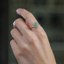Light Green Aventurine Adjustable Ring in Silver (Luck and Opportunities)