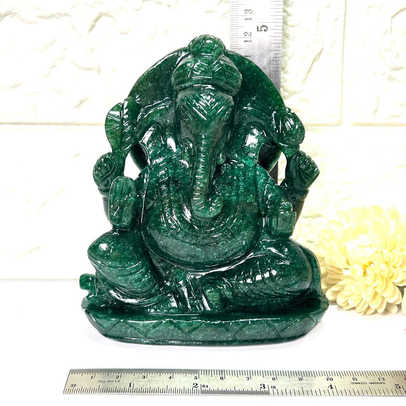 Large Ganeshas in Green Aventurine (Abundance)