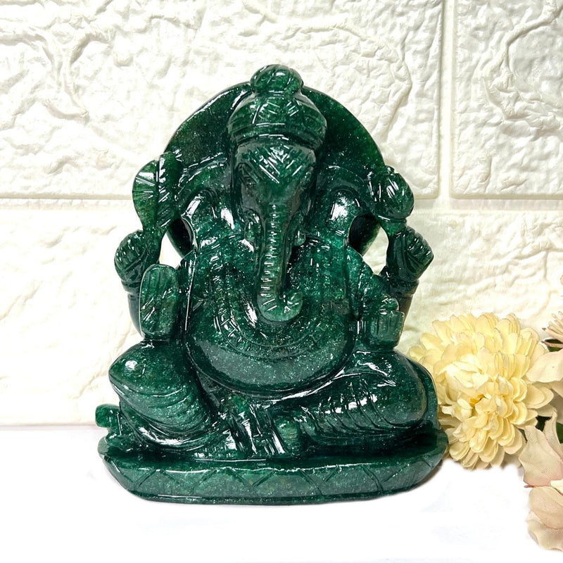 Large Ganeshas in Green Aventurine (Abundance)