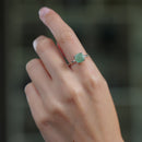 Light Green Aventurine Adjustable Ring in Silver (Luck and Opportunities)