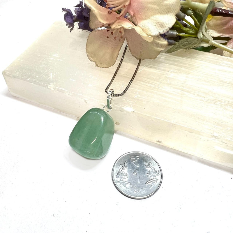 Green Aventurine Natural Shaped Pendants (Luck and Opportunity)