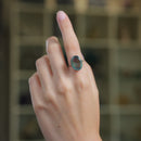 Fluorite Adjustable Rings in Silver