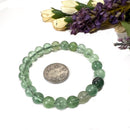 Green Fluorite Round Bead Bracelet