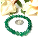 Green Onyx  Round Bead Bracelet (Attract wealth)