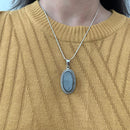 Grey Moonstone Premium Pendants in Silver