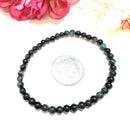 Hawks Eye / Blue Tiger Eye Round Bead Bracelet (Acceptance & Patience)