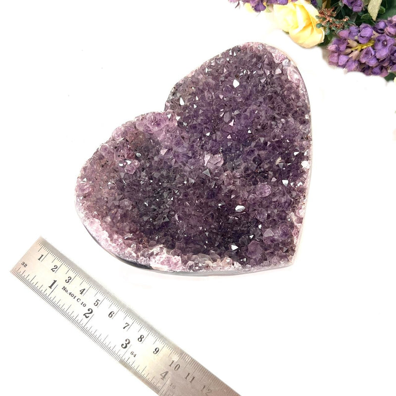 Amethyst Cluster in Heart Shape (Spirituality and Wisdom)