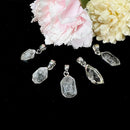 Herkimer Diamond Quartz Pendant in Silver (Remove Energy Blocks)