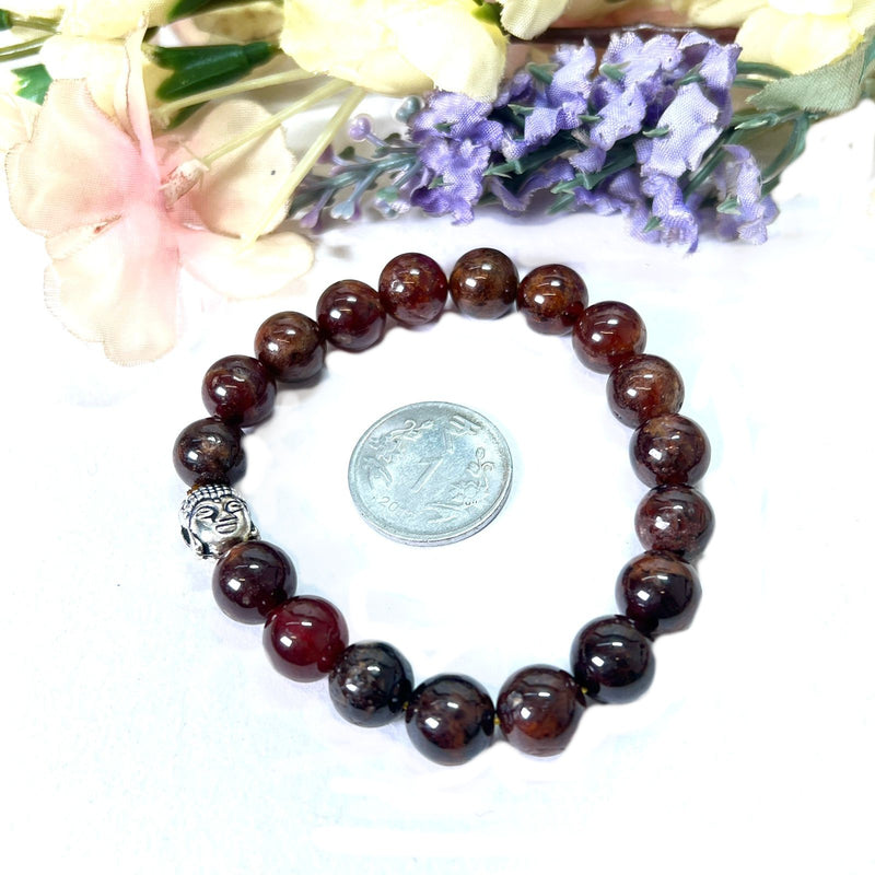 Hessonite Round Bead Bracelet (Creativity and Confidence)